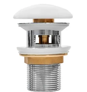 Донный клапан Milleau PD1MW/WO матовый белый с переливом